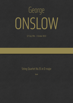 Onslow - String Quartet No.35 in D major, Op.66