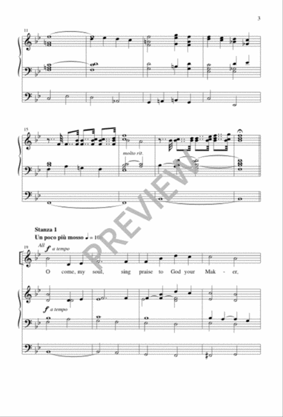 O Come, My Soul, Sing Praise to God O Come, My Soul, Sing Praise to God 4-Part scores gallery preview page 2