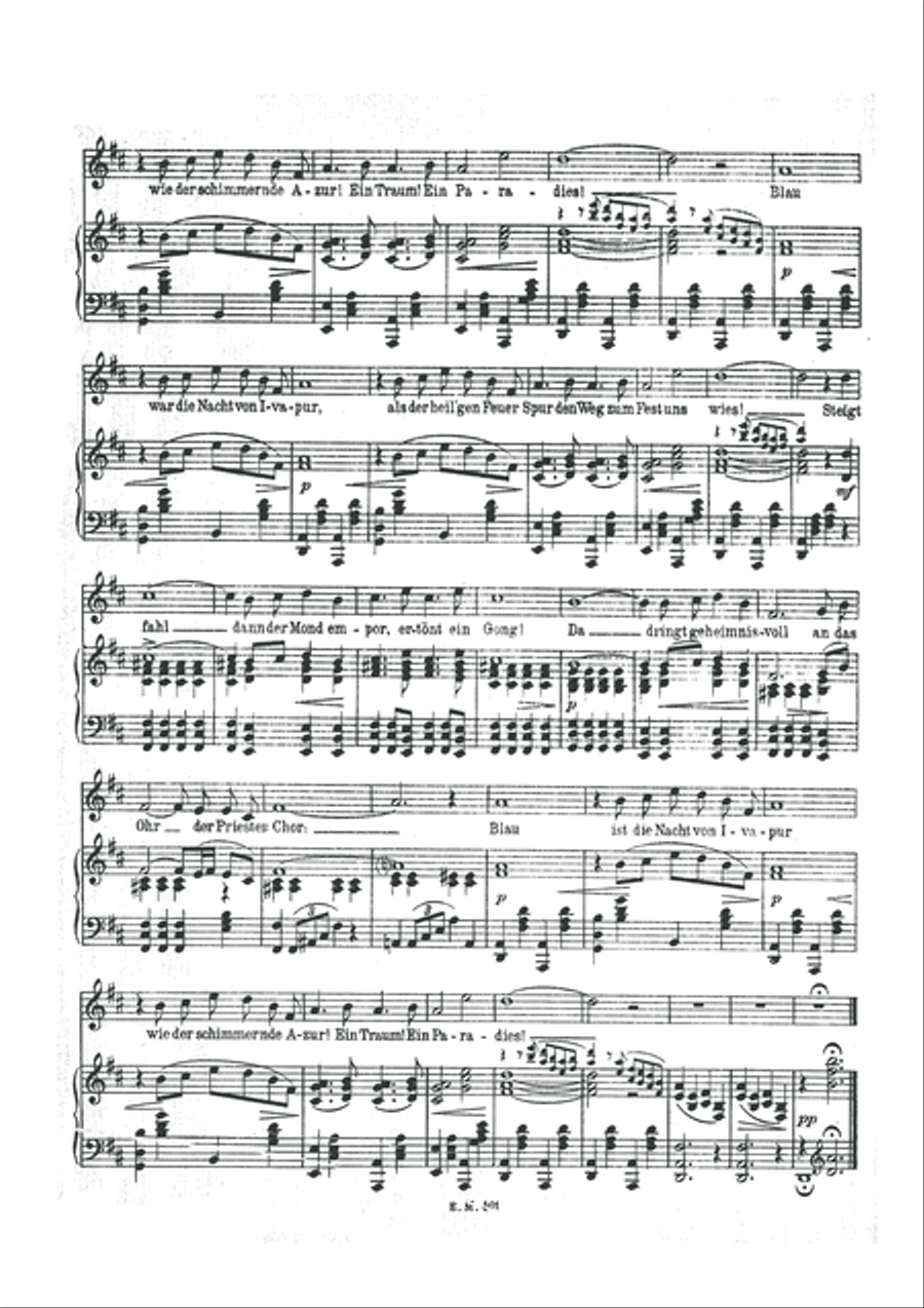 Blau ist die Nacht von Ivapur Piano, Vocal scores gallery preview page 3