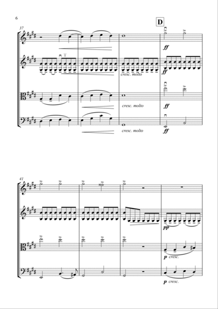 Chopin: Raindrop Prelude for String Quartet - Score and Parts String Quartet scores gallery preview page 6