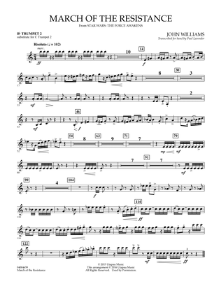 March of the Resistance - Bb Trumpet 1 (sub. C Tpt. 1 - - Bb Trumpet 2 (sub. C Tpt. 2)