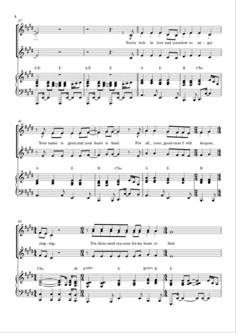 10,000 Reasons (Bless The Lord) SSA scores gallery preview page 4