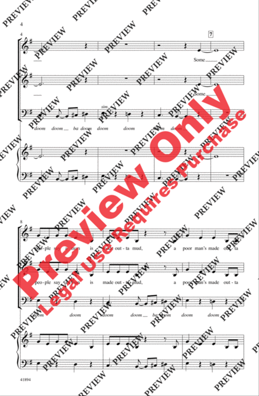 Sixteen Tons Sixteen Tons 3-Part scores gallery preview page 3