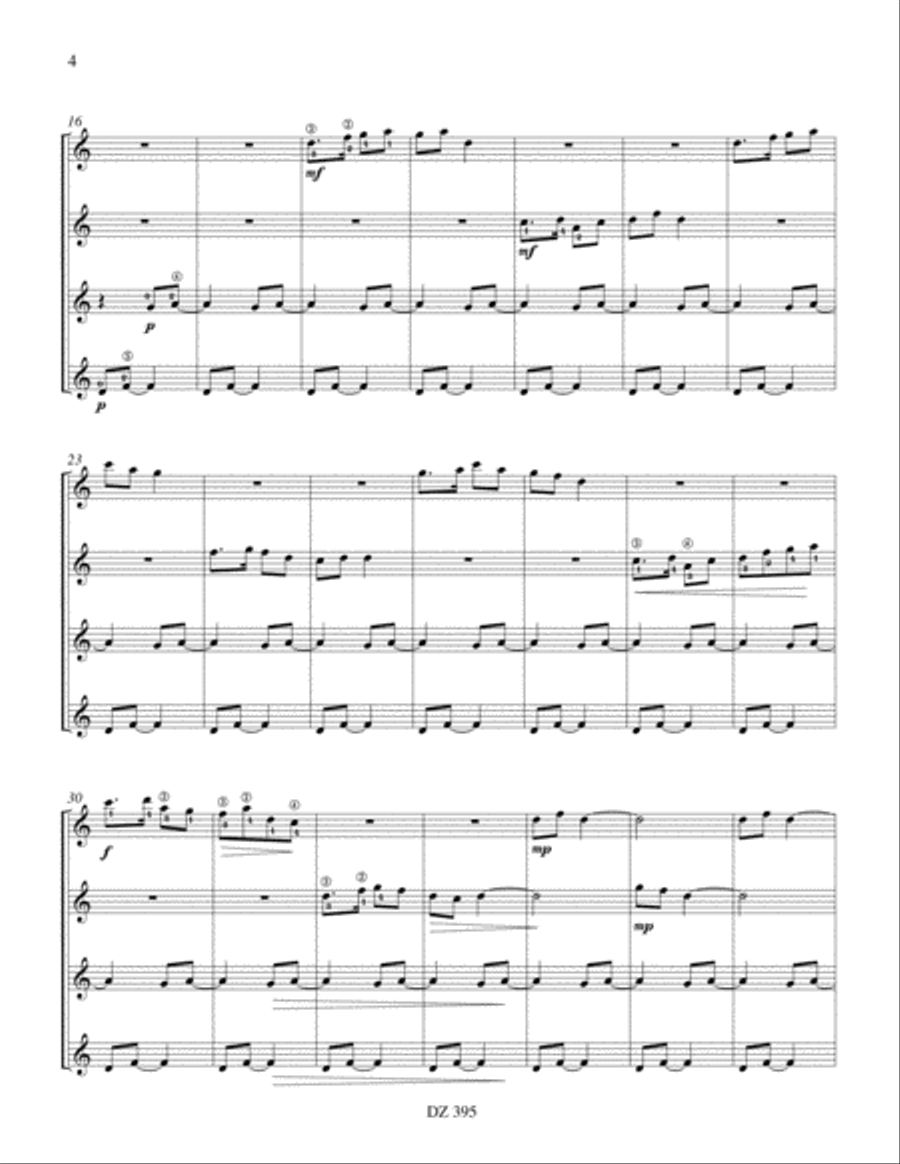 Voyage sur la route de la soie Guitar Ensemble scores gallery preview page 4
