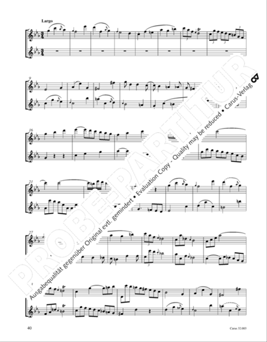 Gesamtausgabe Band 3 (Kammermusik: Duette, Solo- und Triosonaten) Score scores gallery preview page 61