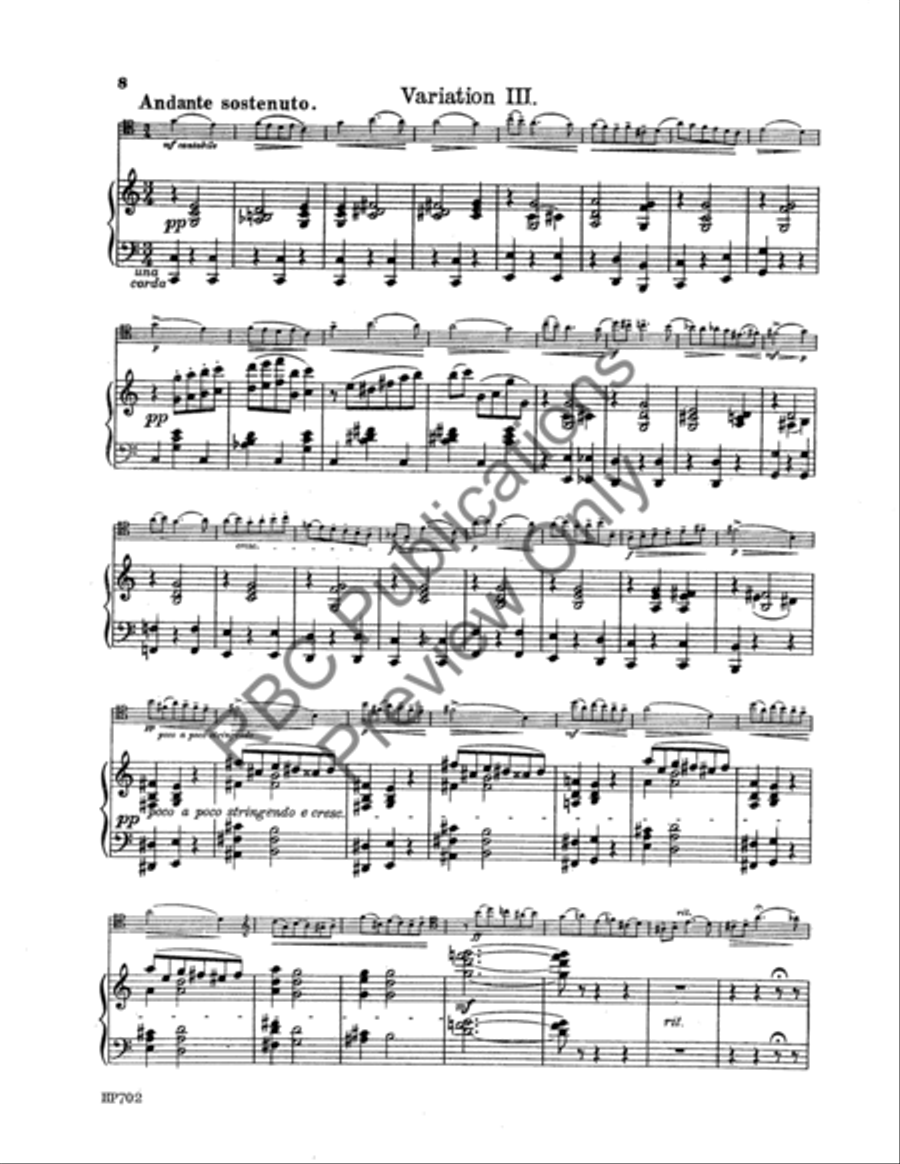 Variations On A Rococo Theme Viola scores gallery preview page 9
