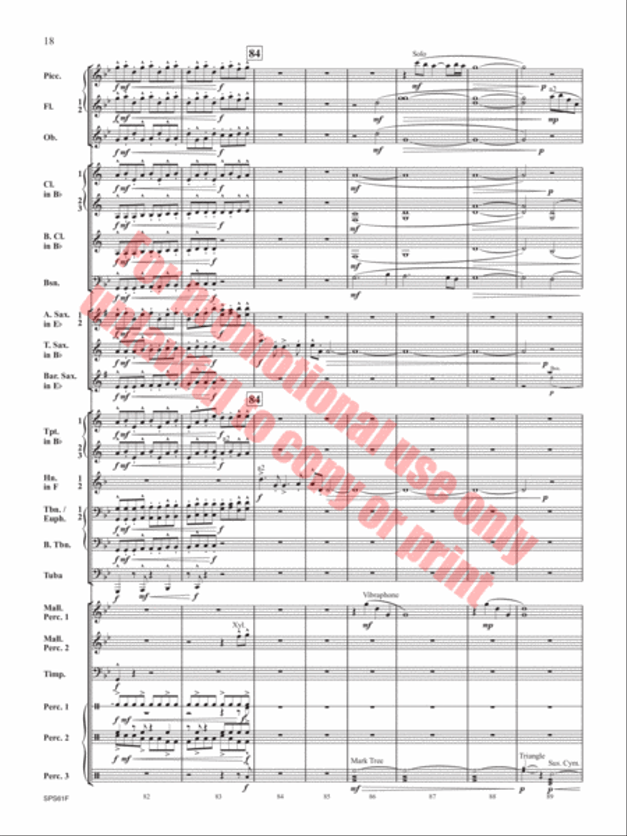The Lake in the Sky The Lake in the Sky Concert Band scores gallery preview page 19