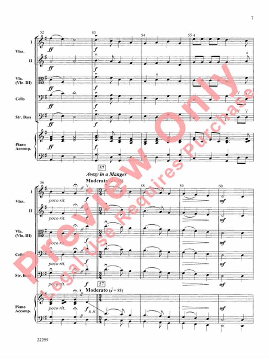 String a Song of Christmas String Orchestra scores gallery preview page 8