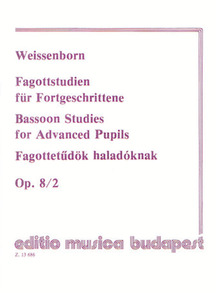 Book cover for Studies for Bassoon, Op. 8 – Volume 2