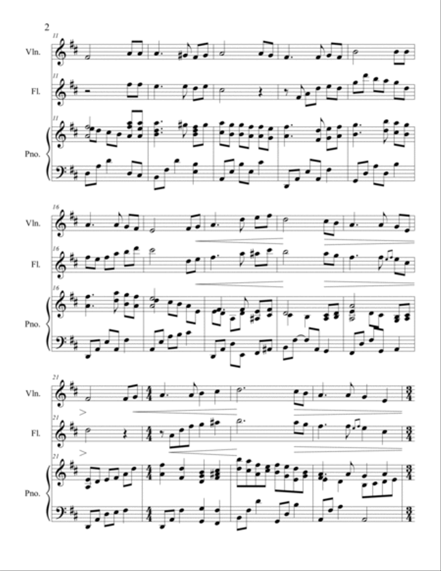 I Am His and He Is Mine (Flute/Violin Duet) Flute scores gallery preview page 3