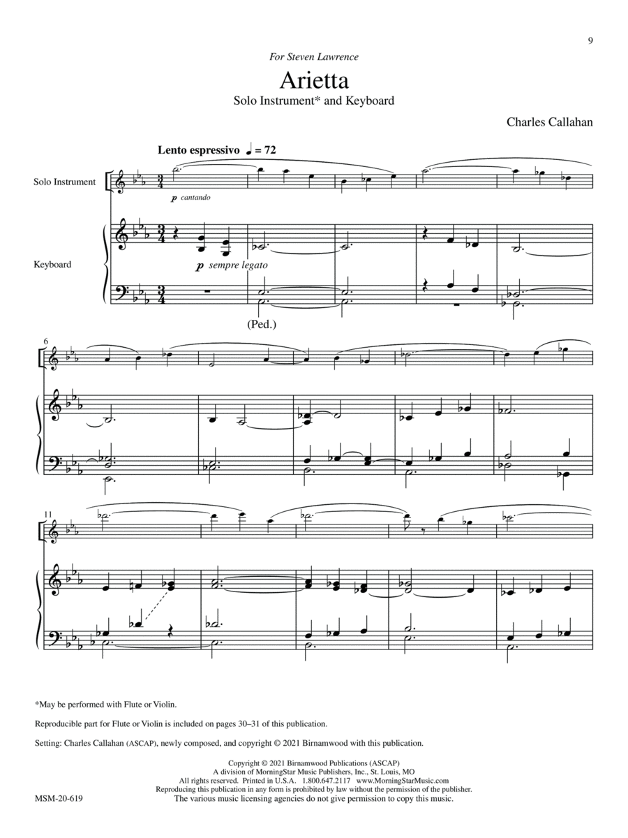 Arietta Piano scores gallery preview page 1