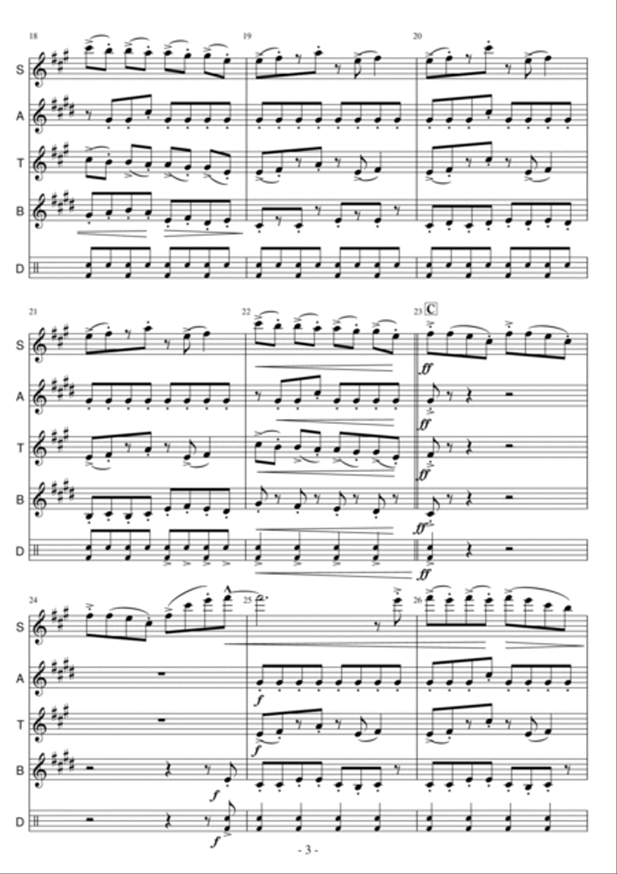 Babylon - Main Title Theme Saxophone Quartet scores gallery preview page 3