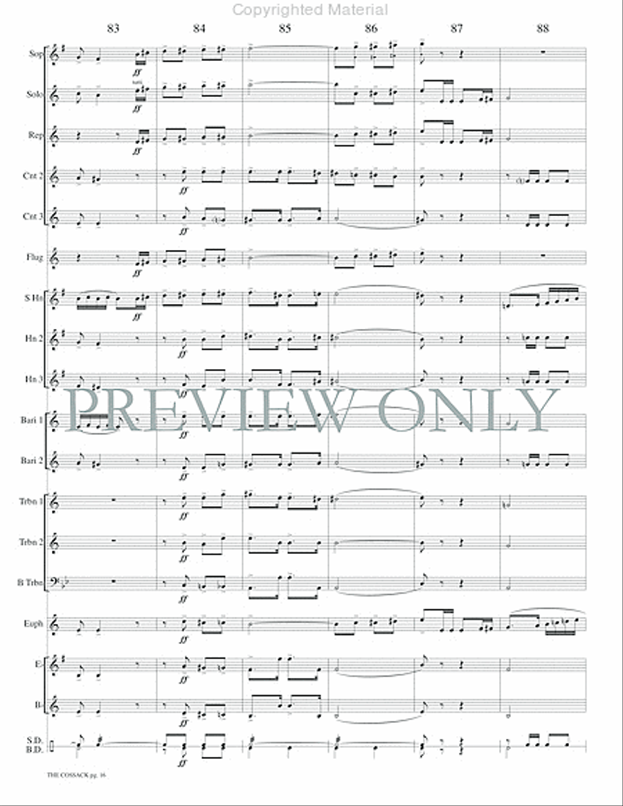 The Cossack Concert Band scores gallery preview page 18