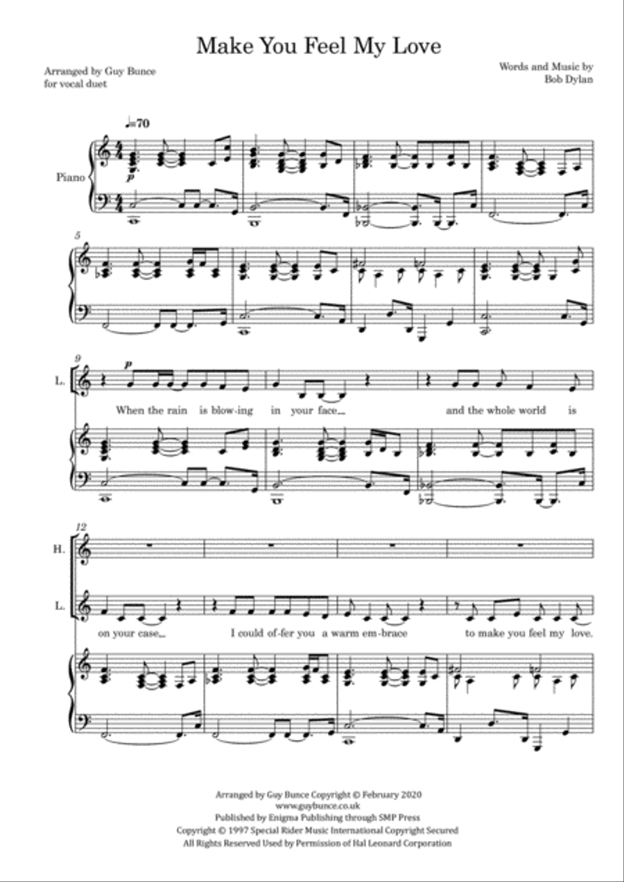 Make You Feel My Love Piano scores gallery preview page 3