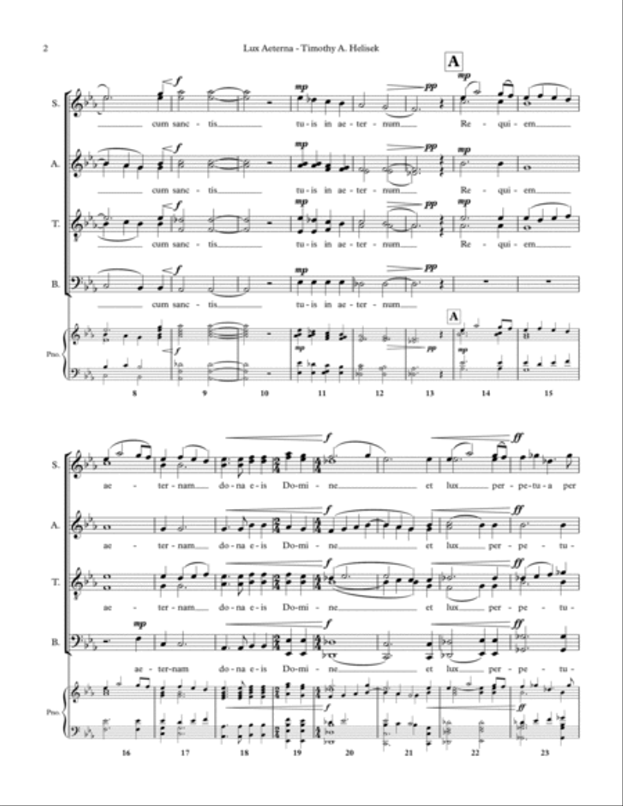 Lux Aeterna 4-Part scores gallery preview page 2