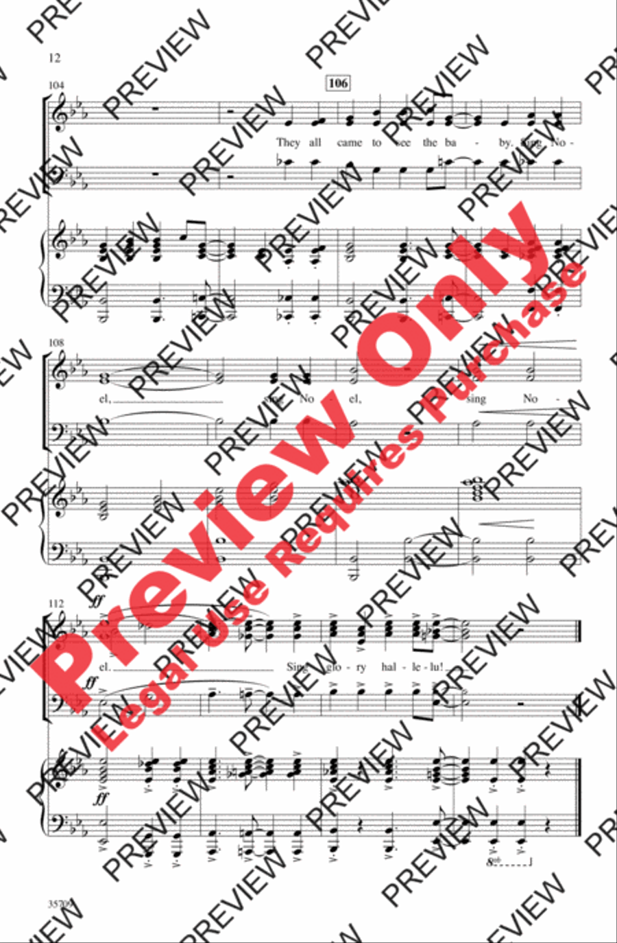 Sing Noel, Noel! 3-Part scores gallery preview page 12