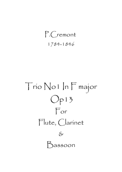 Trio No.1 in F major image number null