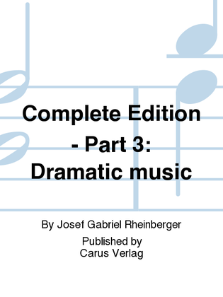 Book cover for Complete Edition - Part 3: Dramatic music