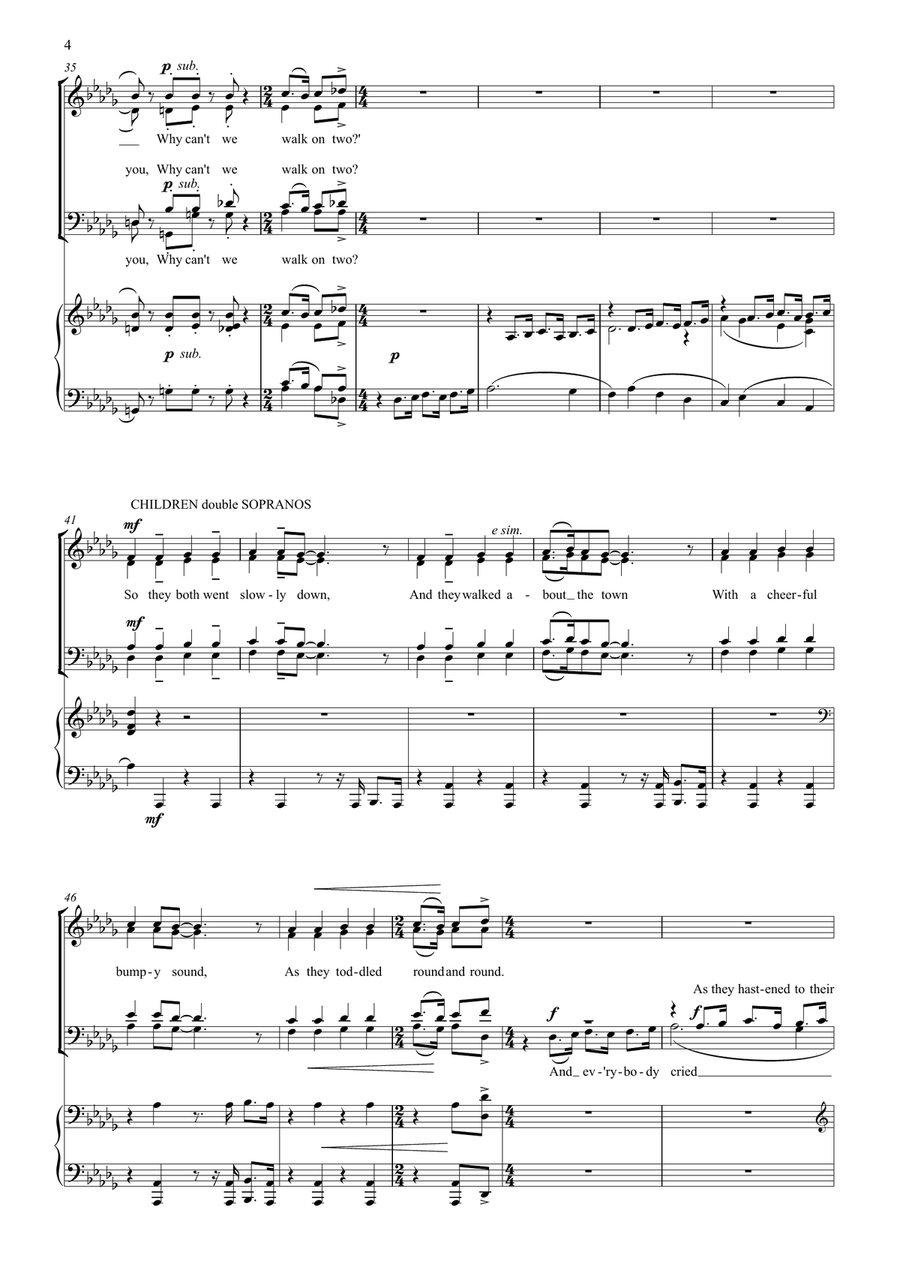 The Table and the Chair (for SATB with optional childrens' choir) 4-Part scores gallery preview page 4