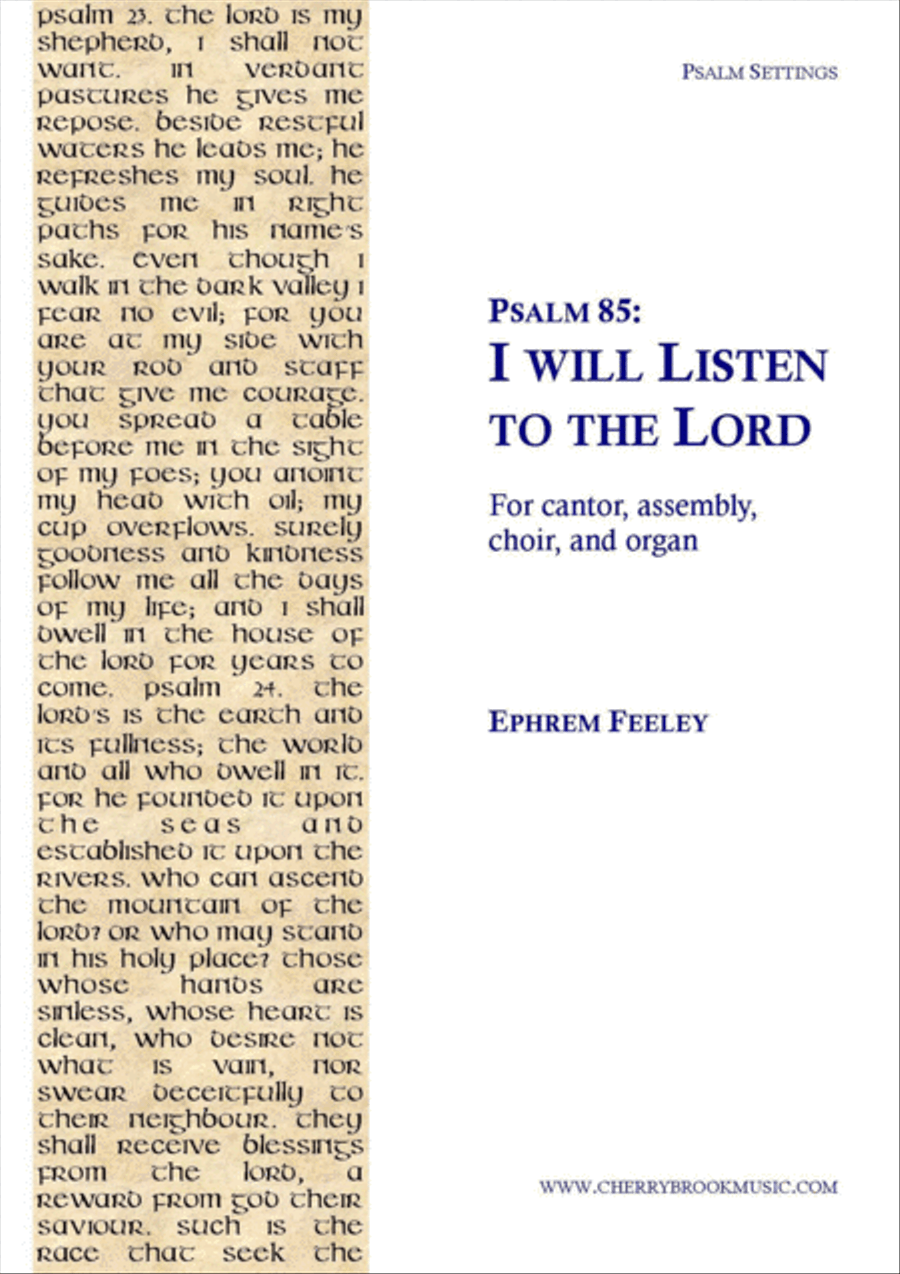 Psalm 85: I will Listen to the Lord Choir scores gallery preview page 1