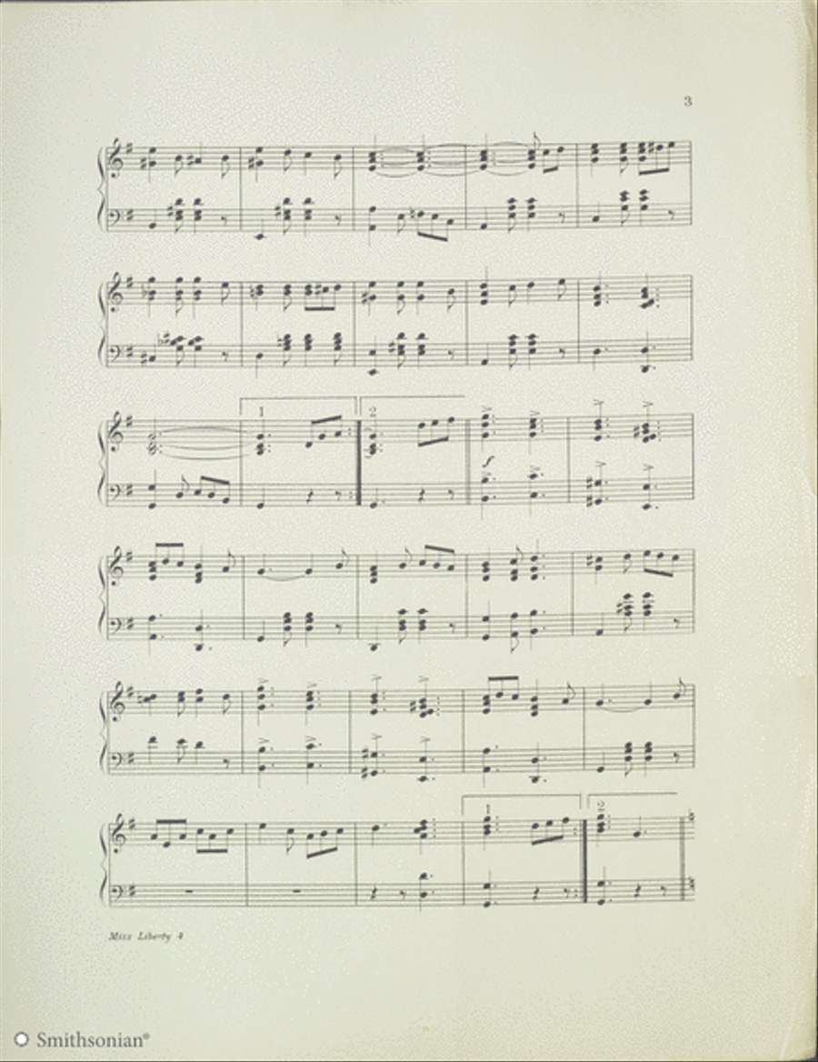Miss Liberty March and Two Step Piano Solo scores gallery preview page 3