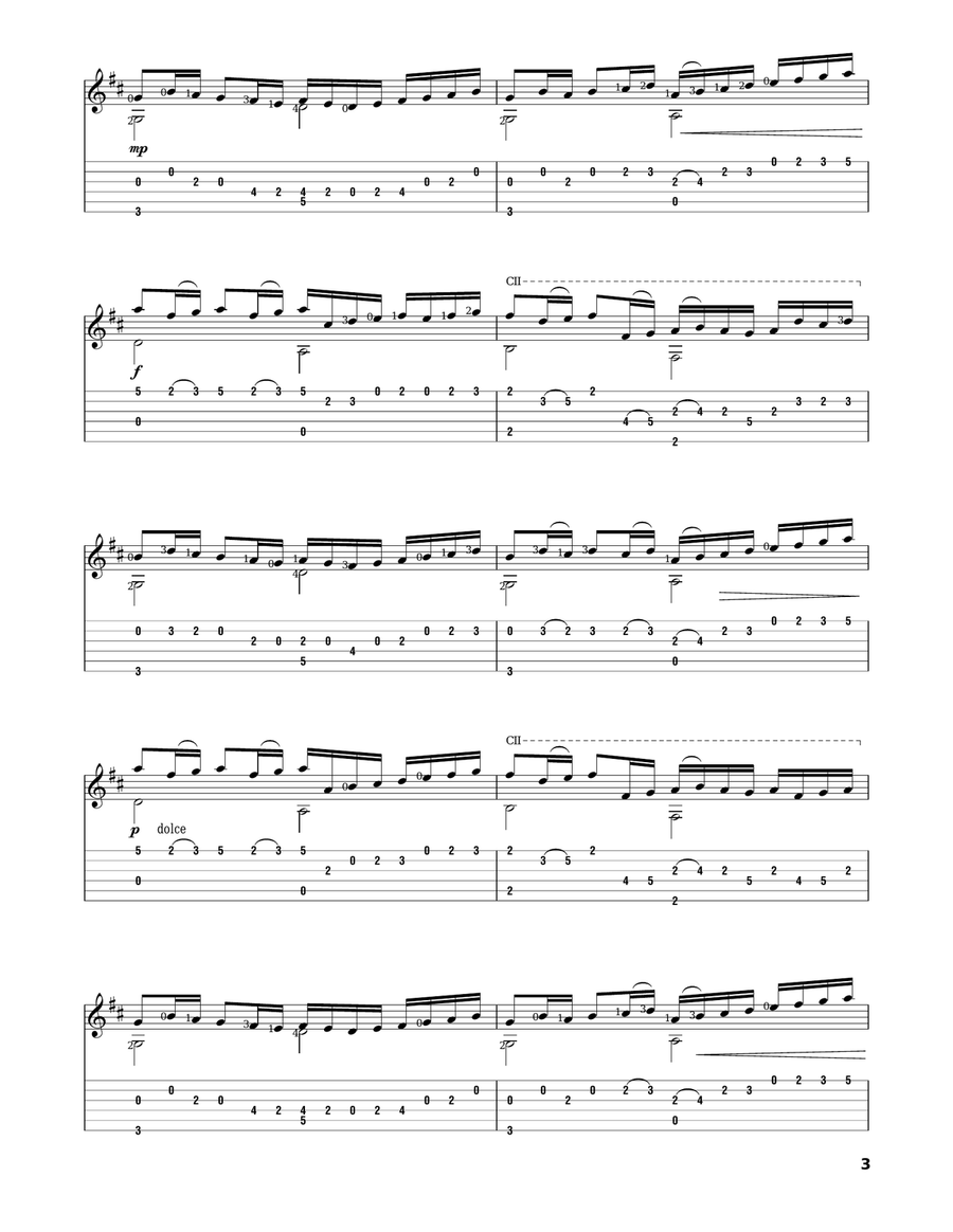 Canon In D Acoustic Guitar scores gallery preview page 3