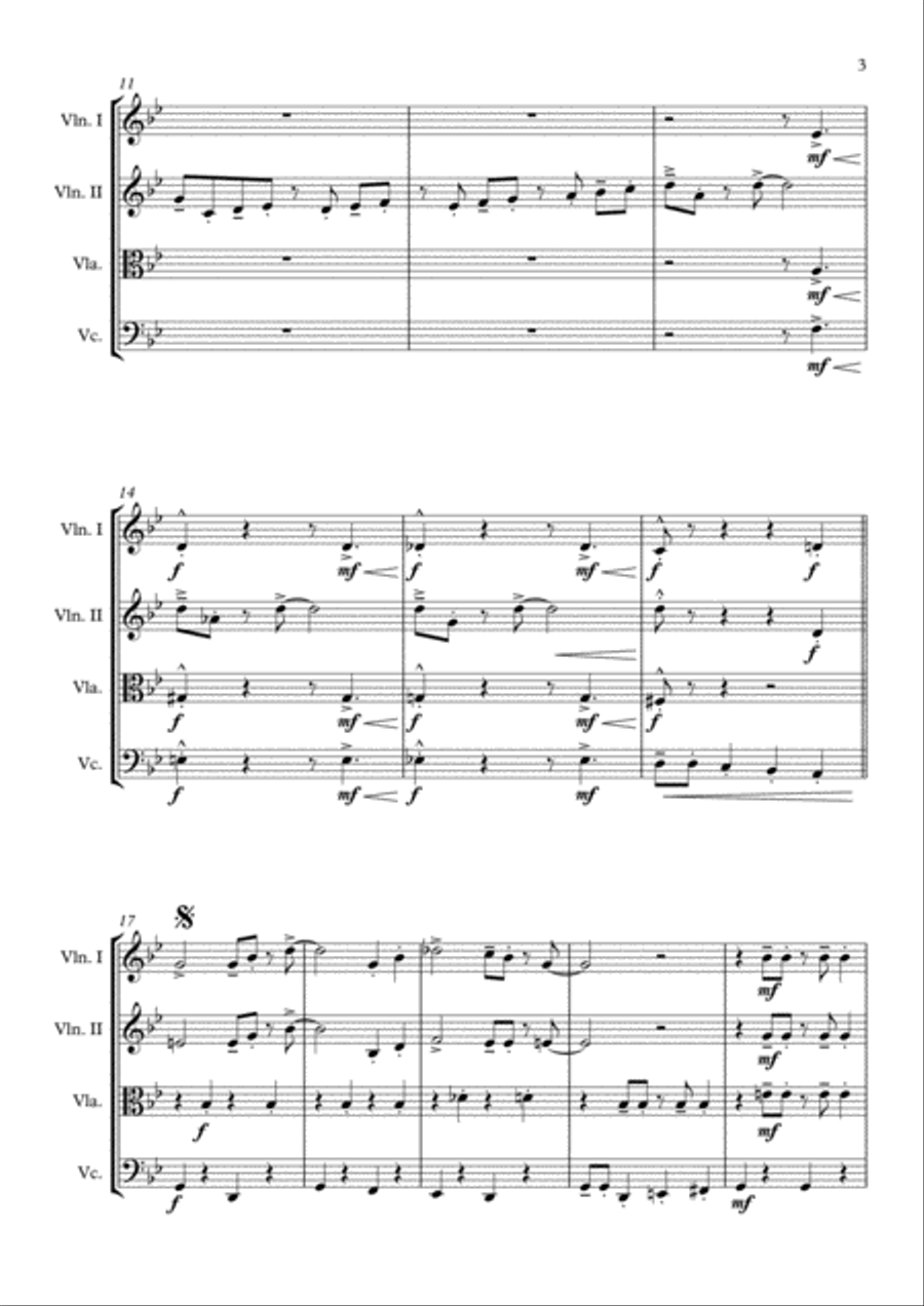 It Don't Mean A Thing (If It Ain't Got That Swing) String Quartet scores gallery preview page 4