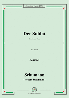 Book cover for Schumann-Der Soldat Op.40 No.3,in f minor