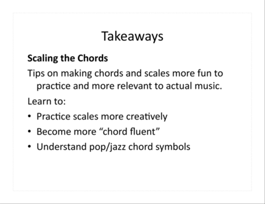 Scaling the Chords - for pianists