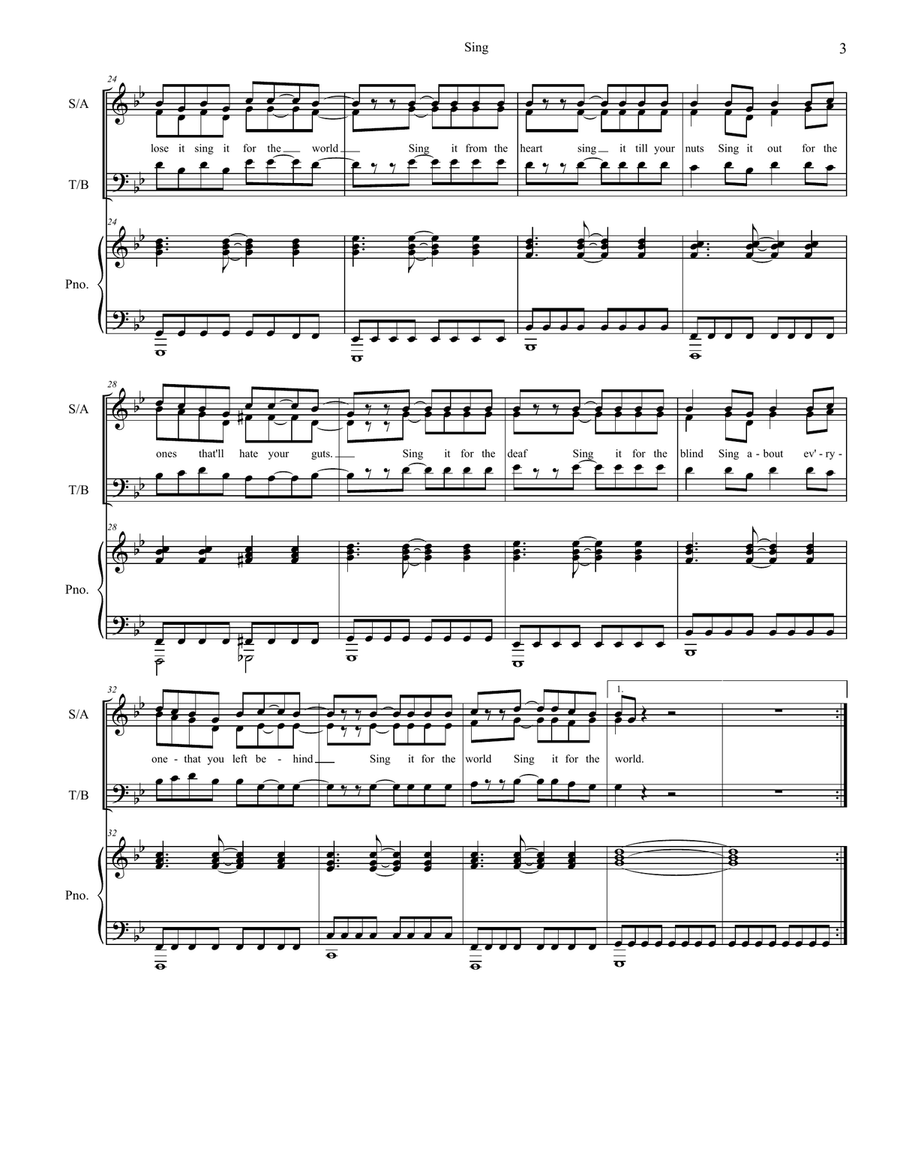 Sing 3-Part scores gallery preview page 3