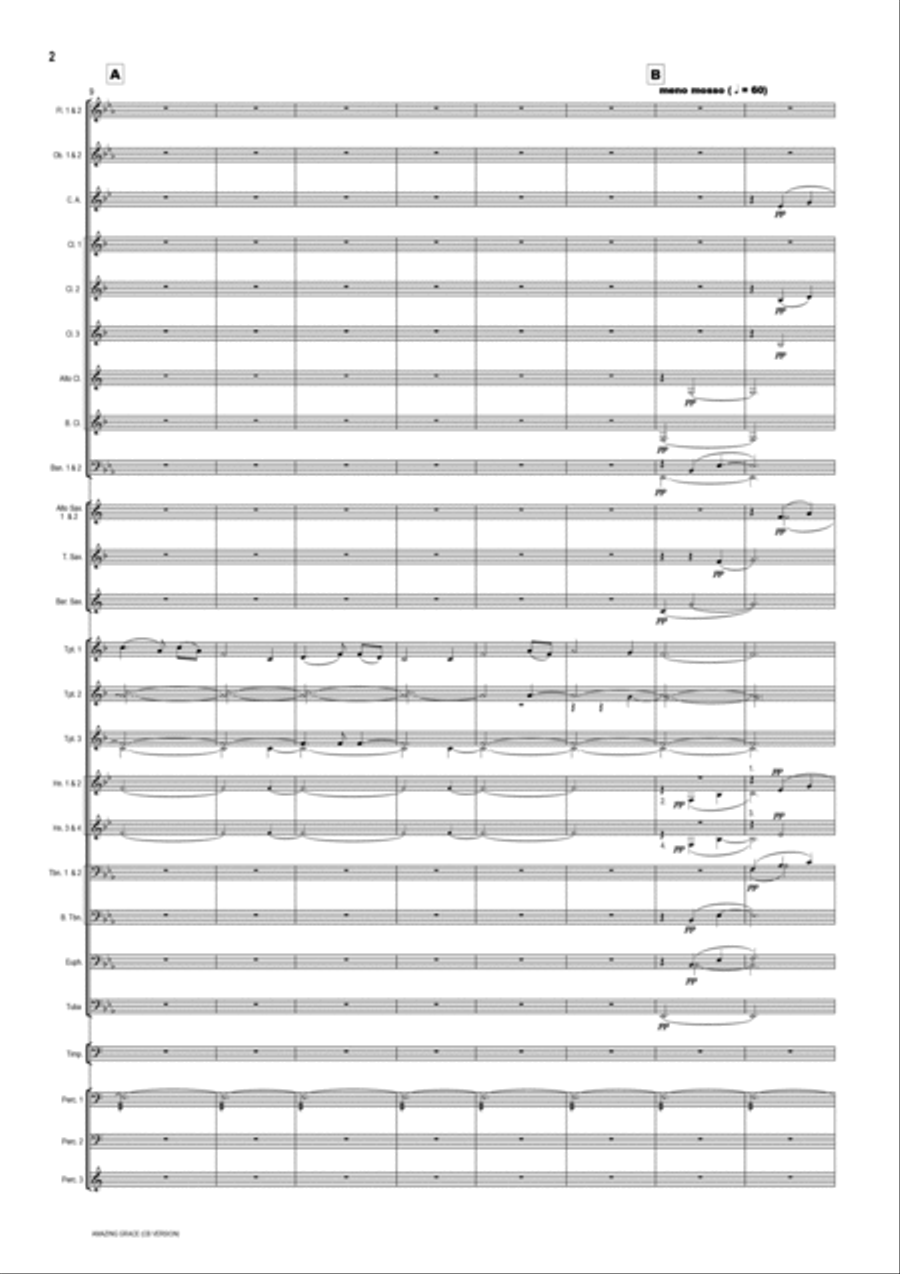 Amazing Grace Concert Band scores gallery preview page 3