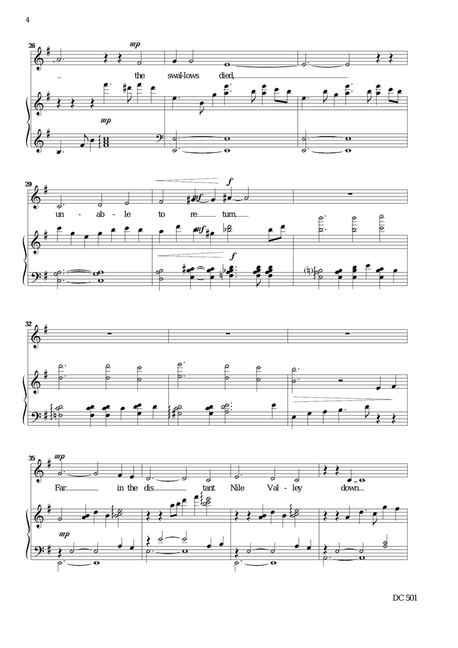 The Swallows (Alto and Piano) Medium Voice scores gallery preview page 3