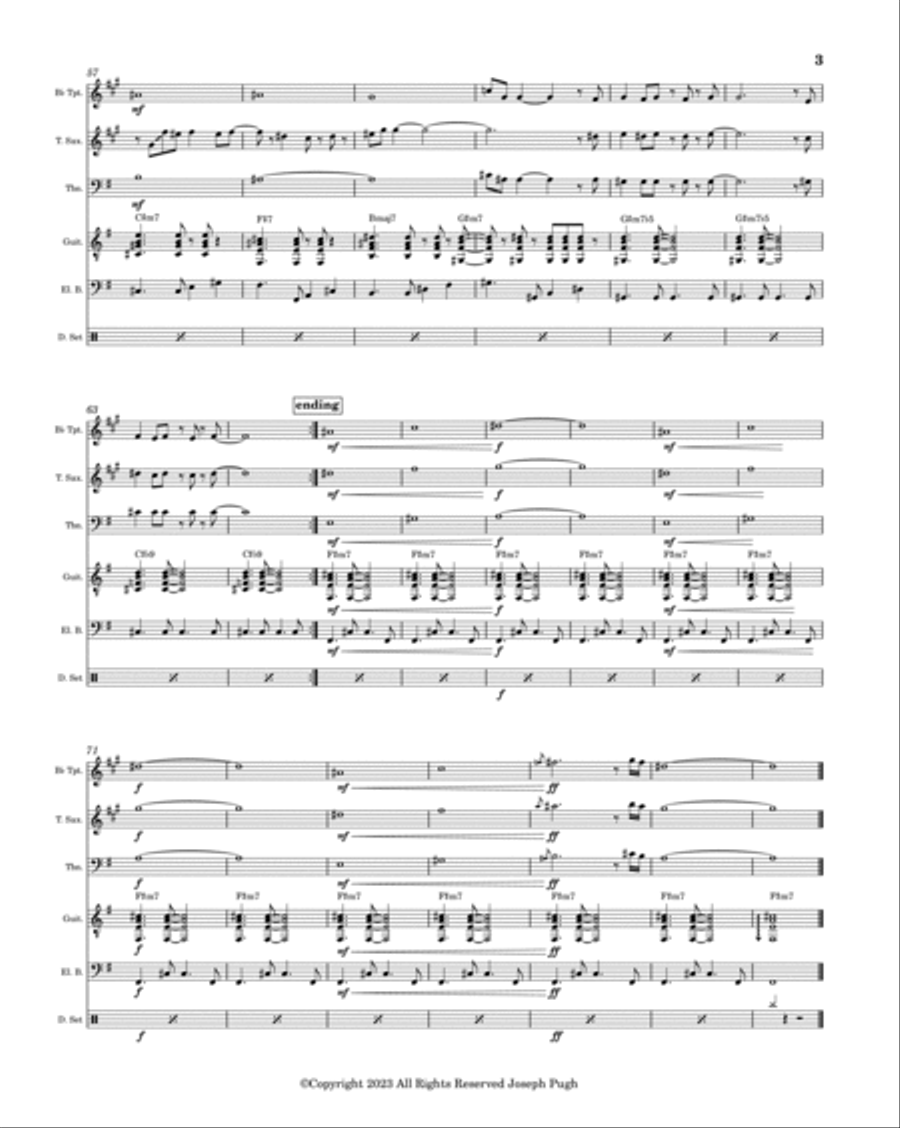 Saturday Mourning Jazz Ensemble scores gallery preview page 3