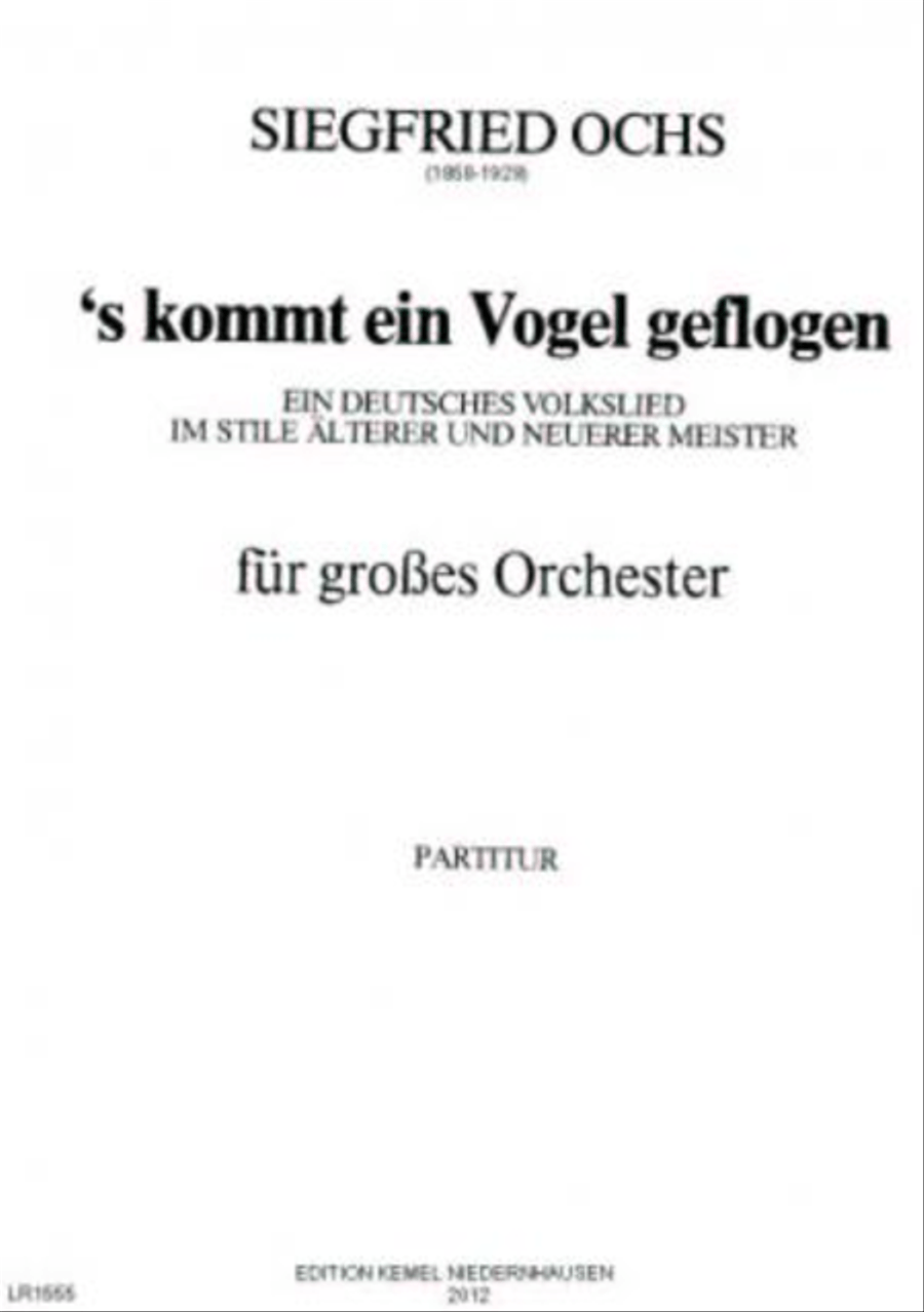 's kommt ein Vogel geflogen Orchestra scores gallery preview page 1