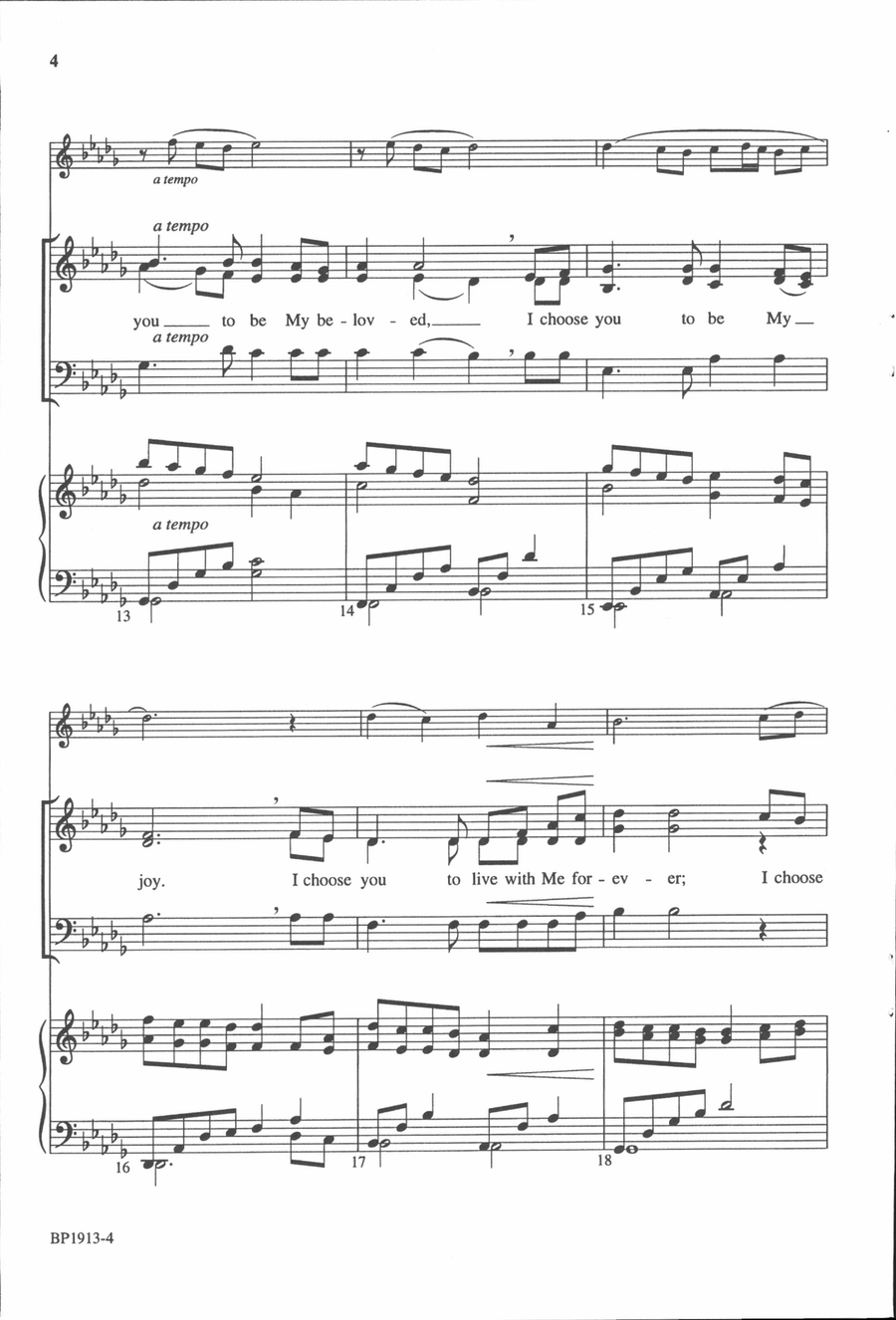I Choose You (SAB) 3-Part scores gallery preview page 4