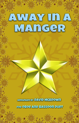 Book cover for Away in a Manger, Jazz Style, for Oboe and Bassoon Duet