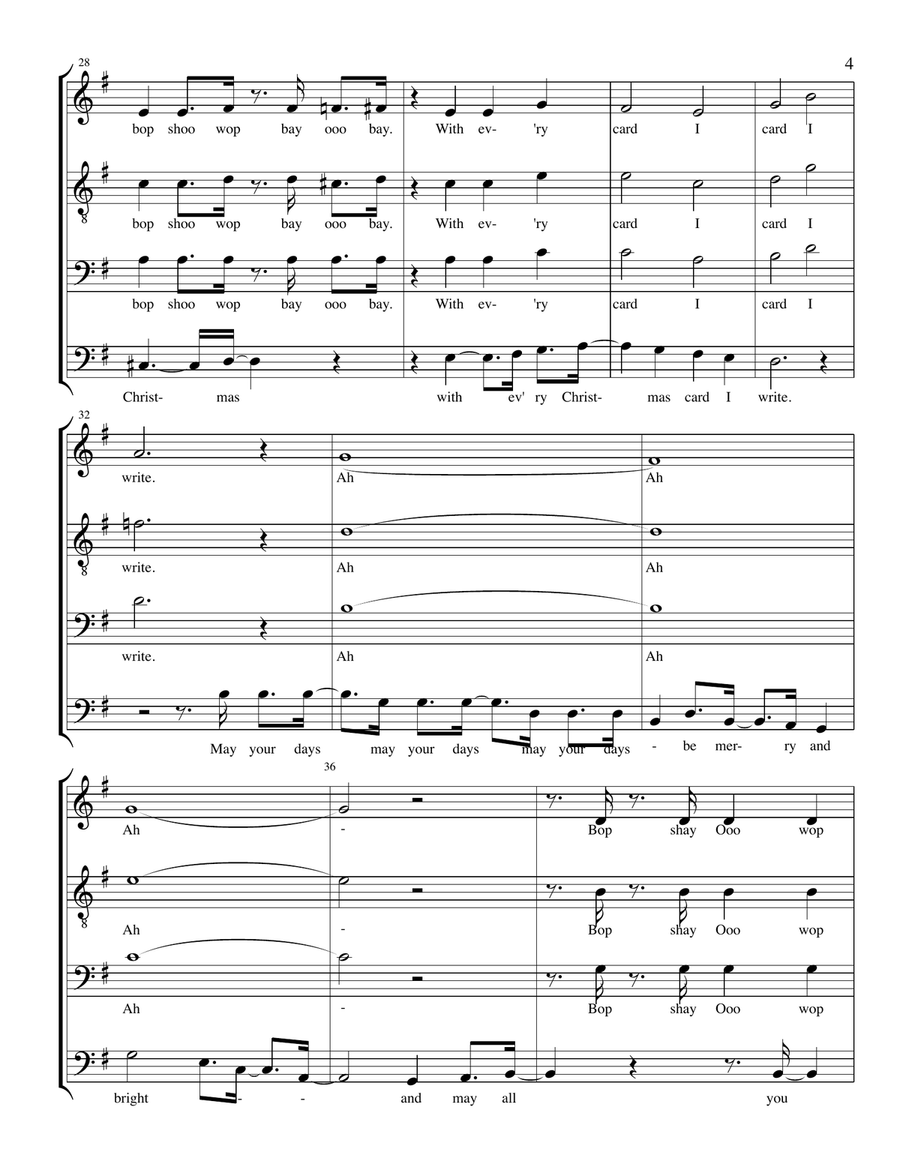 White Christmas White Christmas 4-Part scores gallery preview page 4