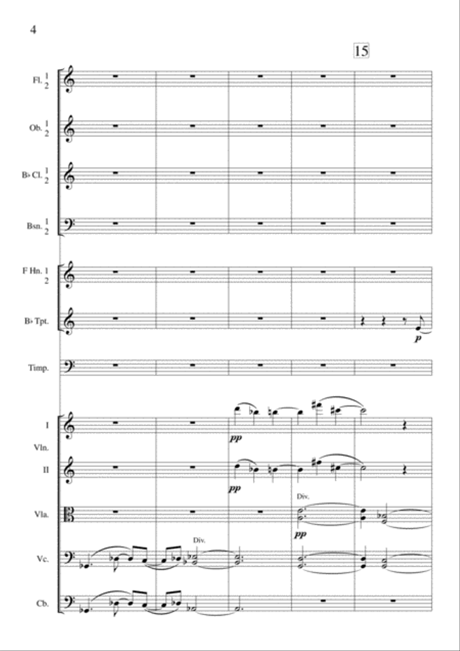 Three Miniatures for Chamber Orchestra Chamber Orchestra scores gallery preview page 4