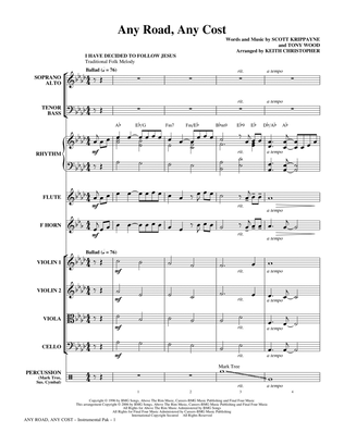 Book cover for Any Road, Any Cost (arr. Keith Christopher) - Full Score