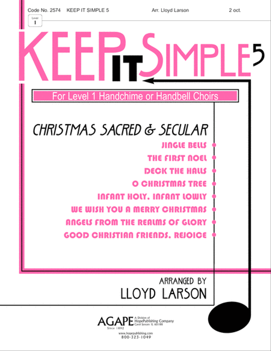 Keep It Simple 5 (Christmas Sacred and Secular) 2-Octaves scores gallery preview page 1