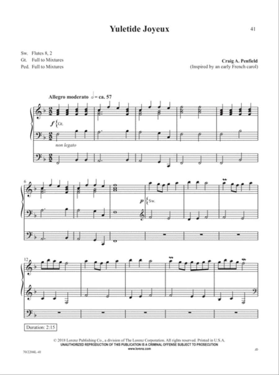 The Organist's Library, Vol 66 Organ Solo scores gallery preview page 19