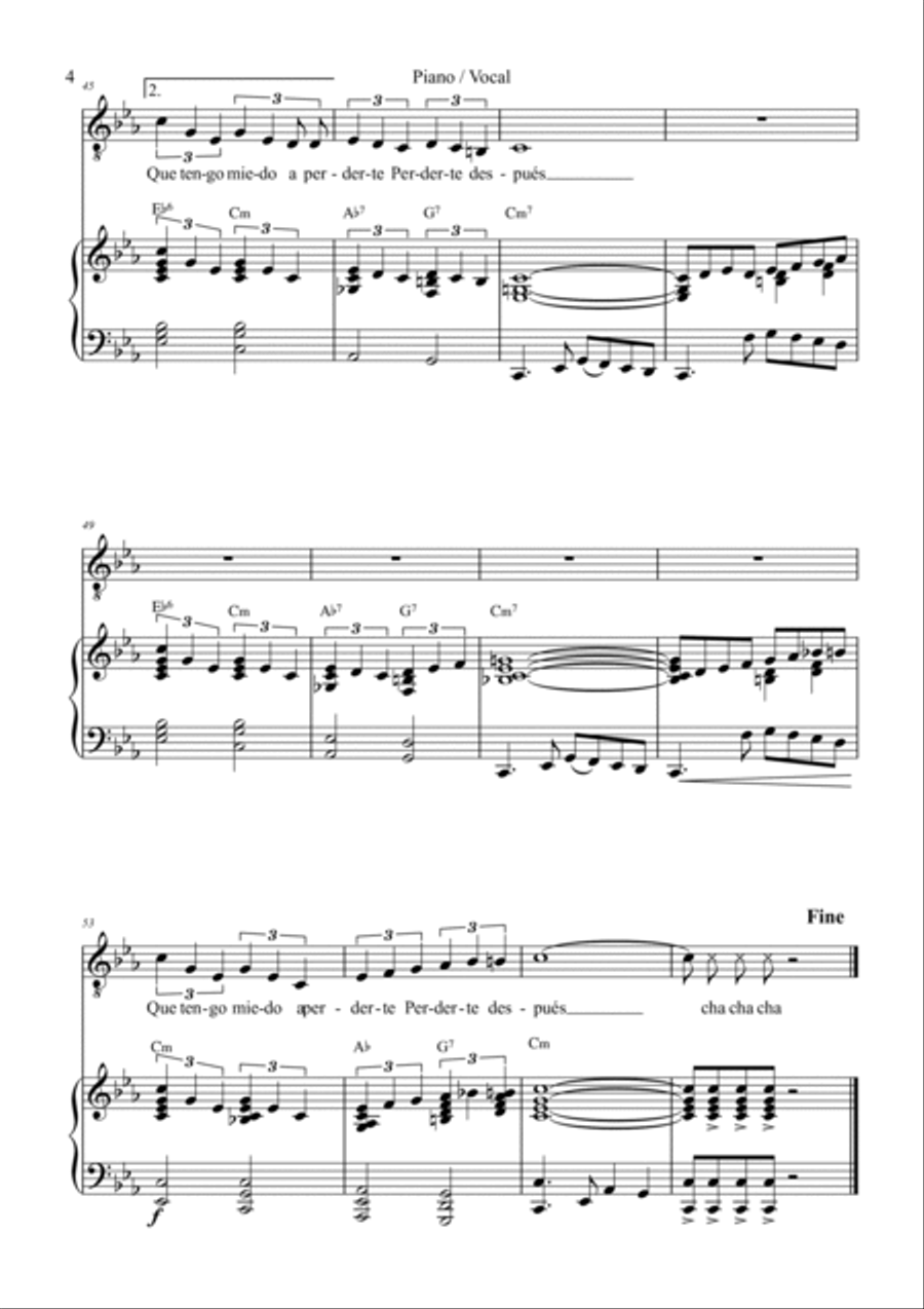 Bésame Mucho (kiss Me Much) Voice scores gallery preview page 4
