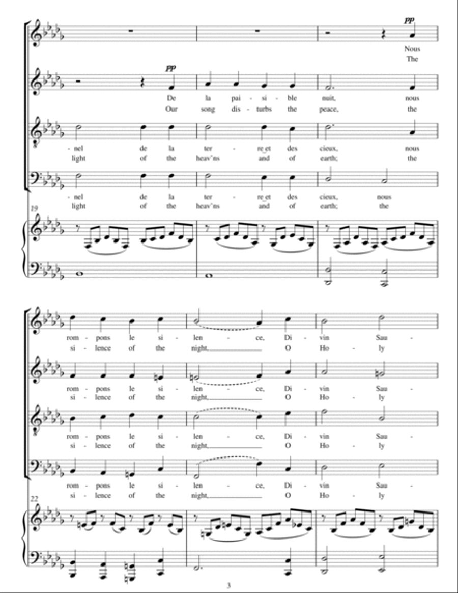 Cantique De Jean Racine Cantique De Jean Racine 4-Part scores gallery preview page 3
