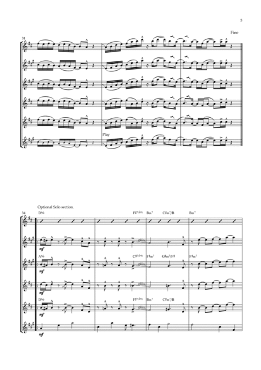 Sir Duke Woodwind Ensemble scores gallery preview page 5