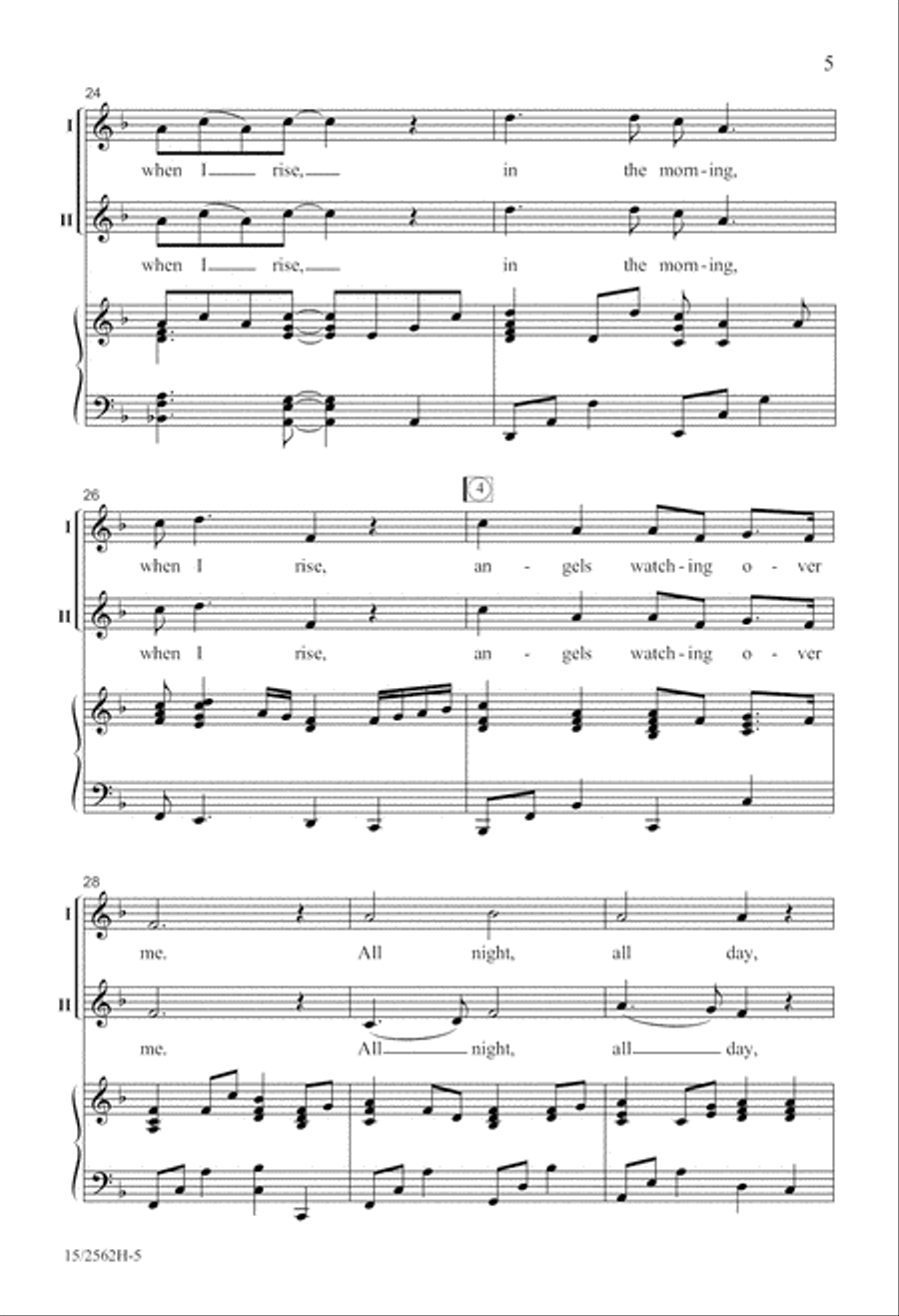 Angels Watching Over Me 2-Part scores gallery preview page 6