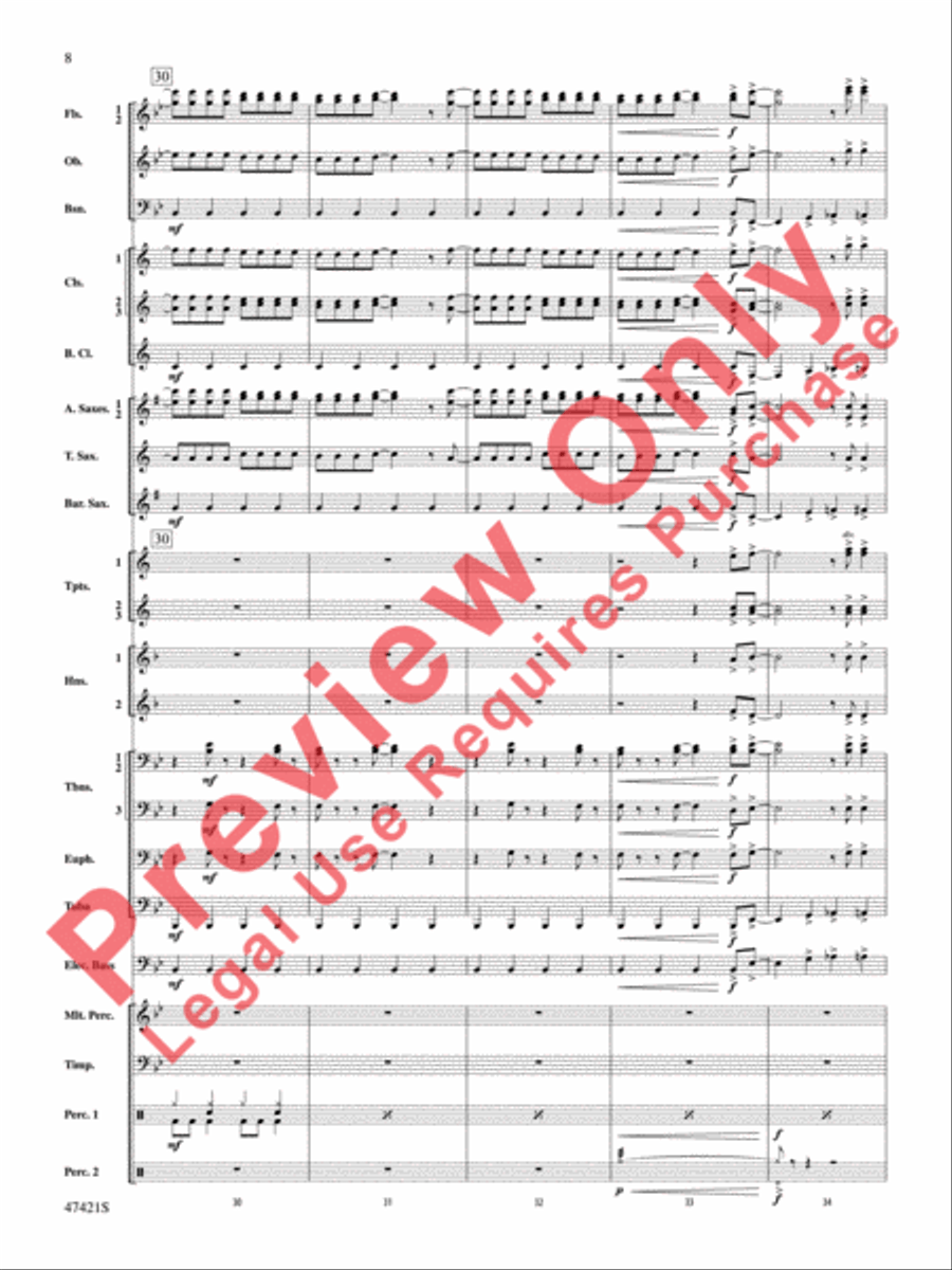 Meat Loaf---The Hits Concert Band scores gallery preview page 9