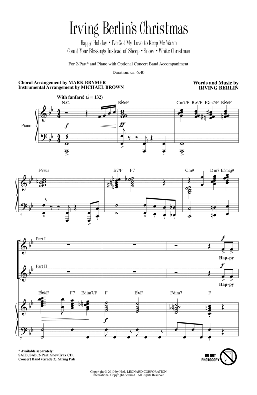 Irving Berlin's Christmas (Medley) 2-Part scores gallery preview page 1