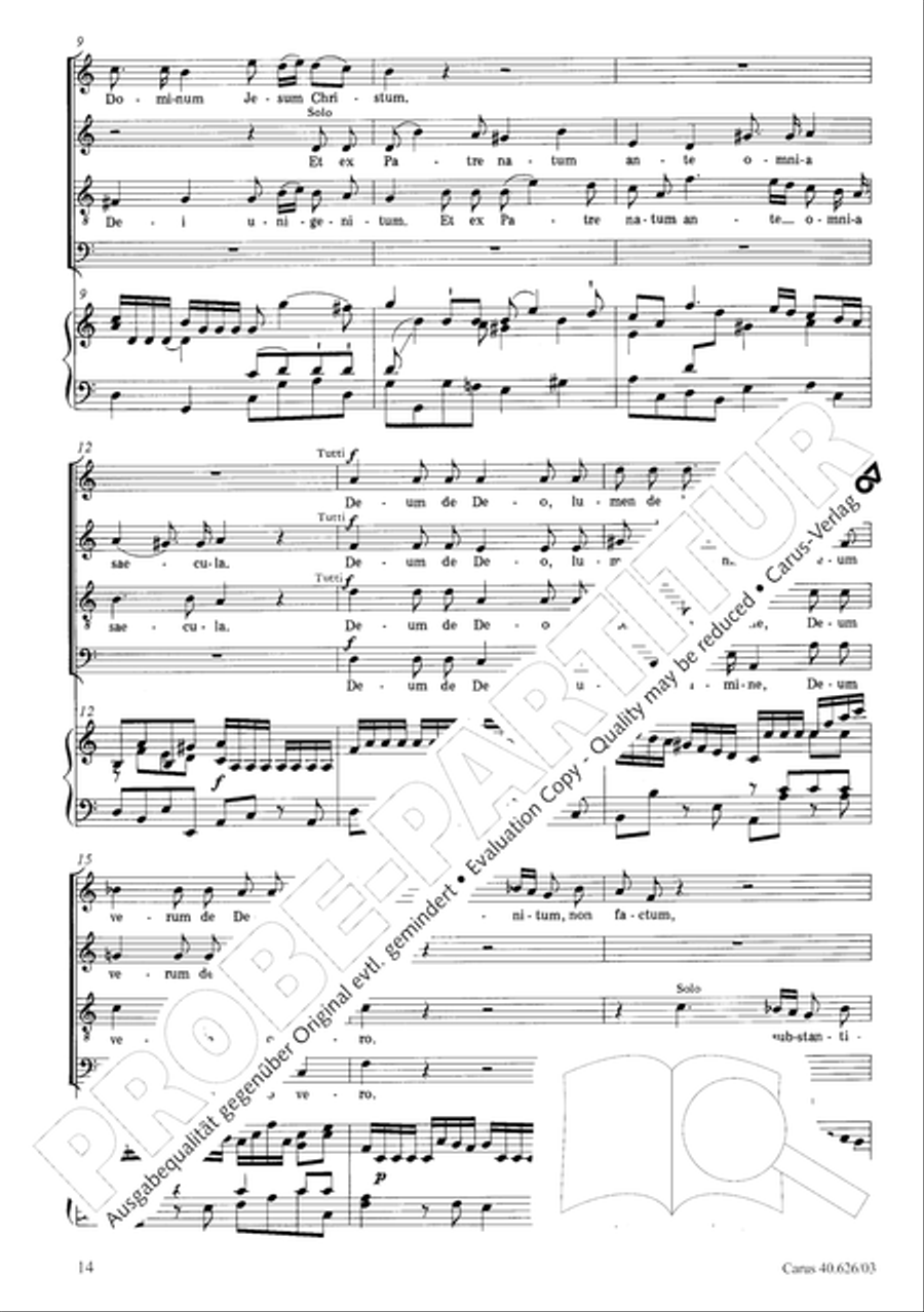 Mass in C Major 4-Part scores gallery preview page 21