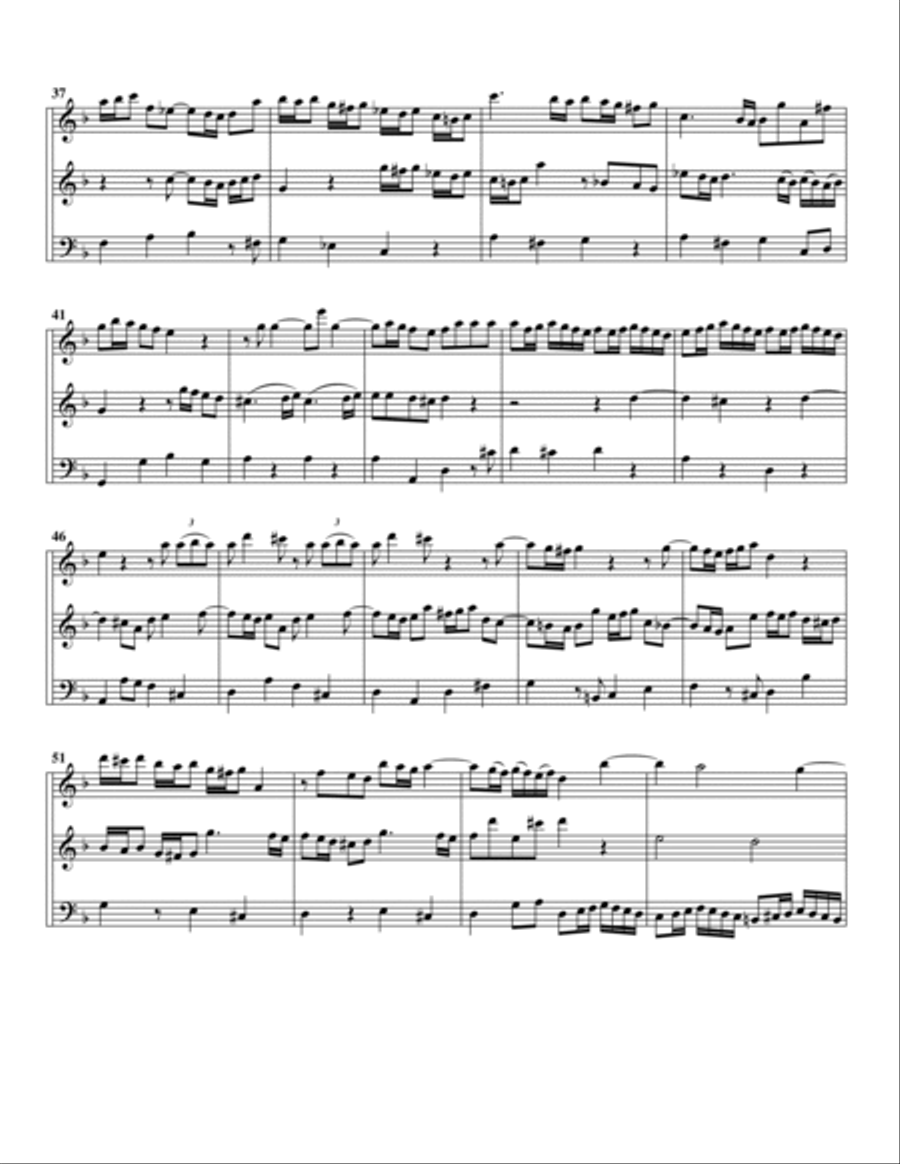 Trio sonata TWV 42:d4 (Essercizii musici, trio no.11) (arrangement for 3 recorders) Recorder scores gallery preview page 6