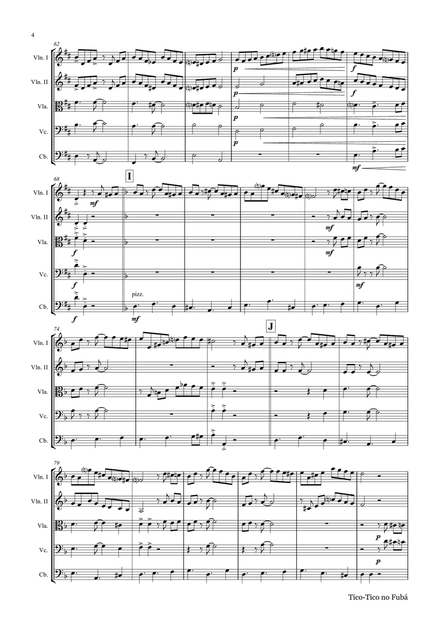 Tico-Tico no Fubá - Choro - String Orchestra String Orchestra scores gallery preview page 5